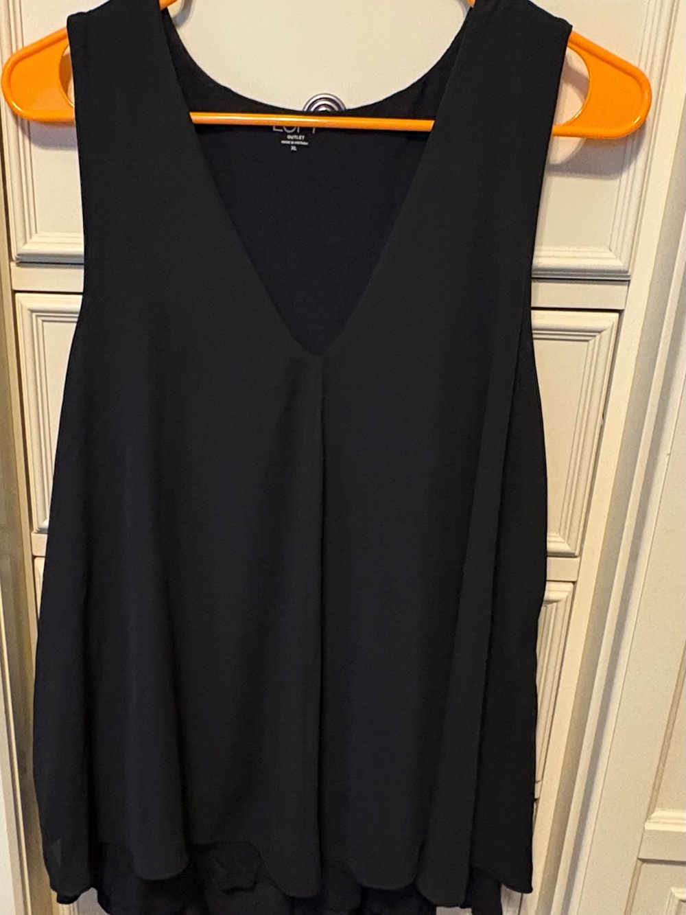 LOFT Outlet Black Knit Top - XL